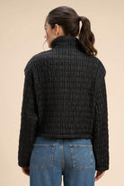 OLLY OVERSIZED JACKET WITH UNIQUE CRINKLED QUILTED PATTERN - Sunday Story