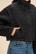 OLLY OVERSIZED JACKET WITH UNIQUE CRINKLED QUILTED PATTERN - Sunday Story
