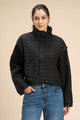 OLLY OVERSIZED JACKET WITH UNIQUE CRINKLED QUILTED PATTERN