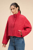 OLLY OVERSIZED JACKET WITH UNIQUE CRINKLED QUILTED PATTERN - Sunday Story