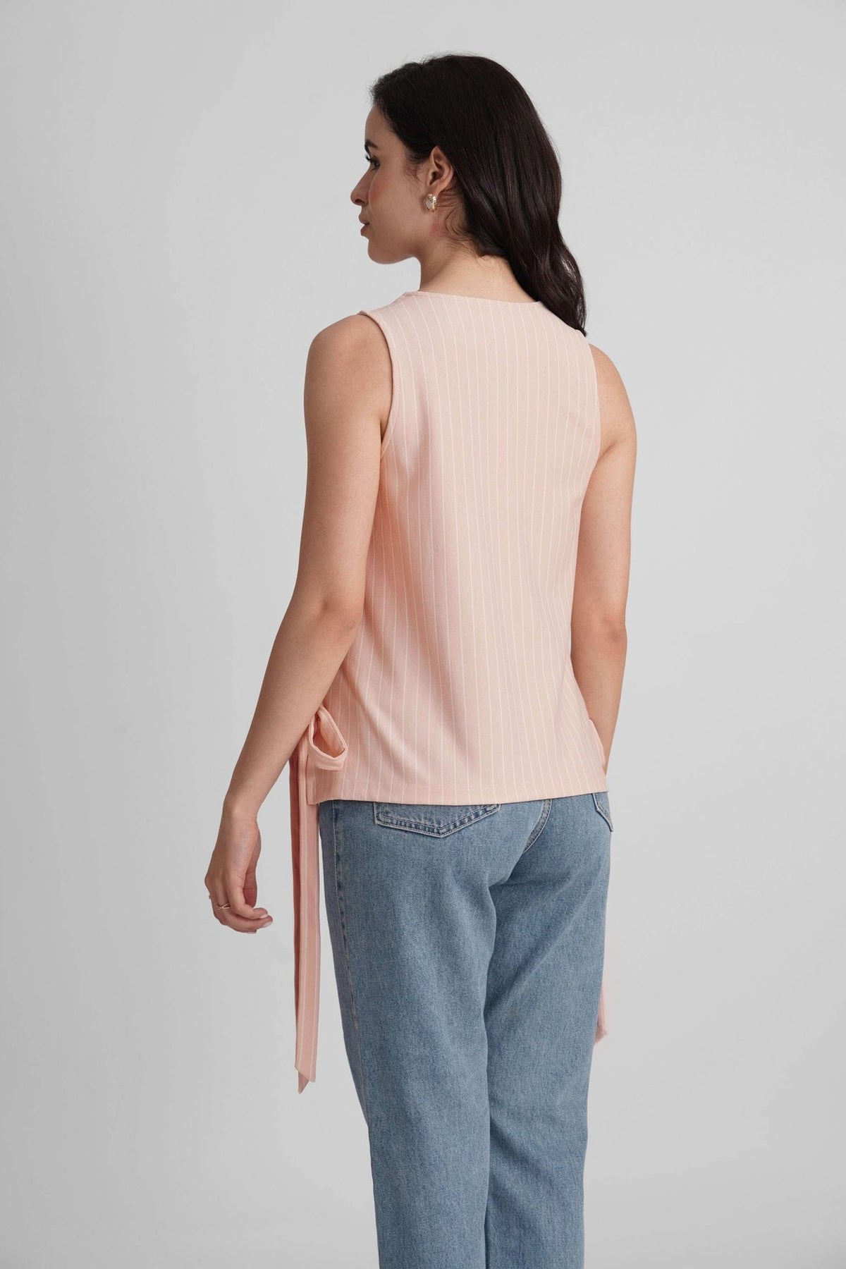 ORANA V-NECK STRIPED BIB TOP - Sunday Story