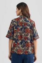 PAIGE PRINTED LINEN TIE DETAIL SHIRT - Sunday Story