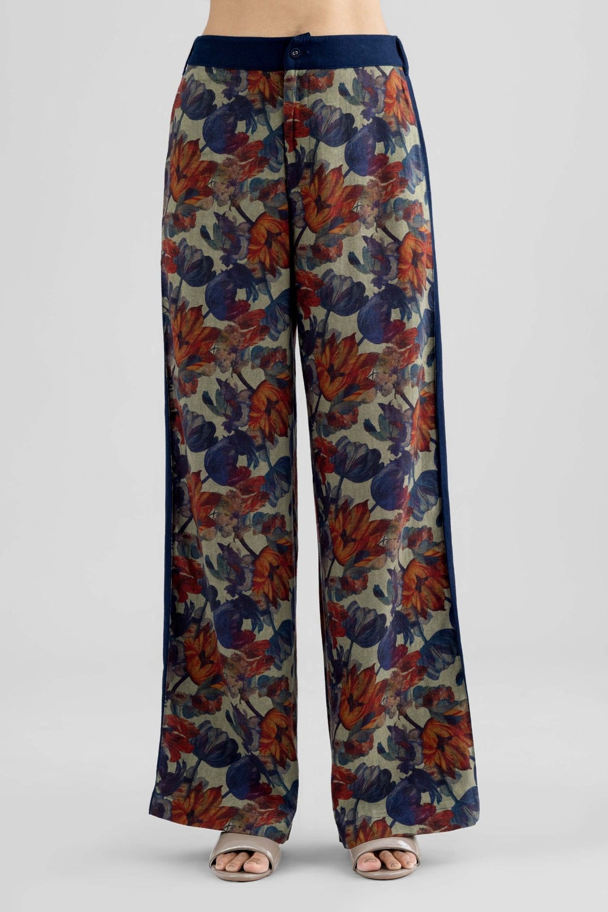 PAIGE PRINTED VISCOSE LINEN CO-ORD SET WITH CONTRAST DETAILING - Sunday Story