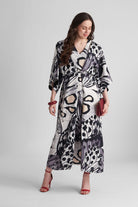 PENNY V NECK PRINTED KAFTAN MAXI DRESS - Sunday Story
