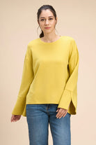POLLY WIDE SLEEVED T-SHIRT WITH SLIT CUFFS - Sunday Story