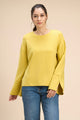 POLLY WIDE SLEEVED T-SHIRT WITH SLIT CUFFS