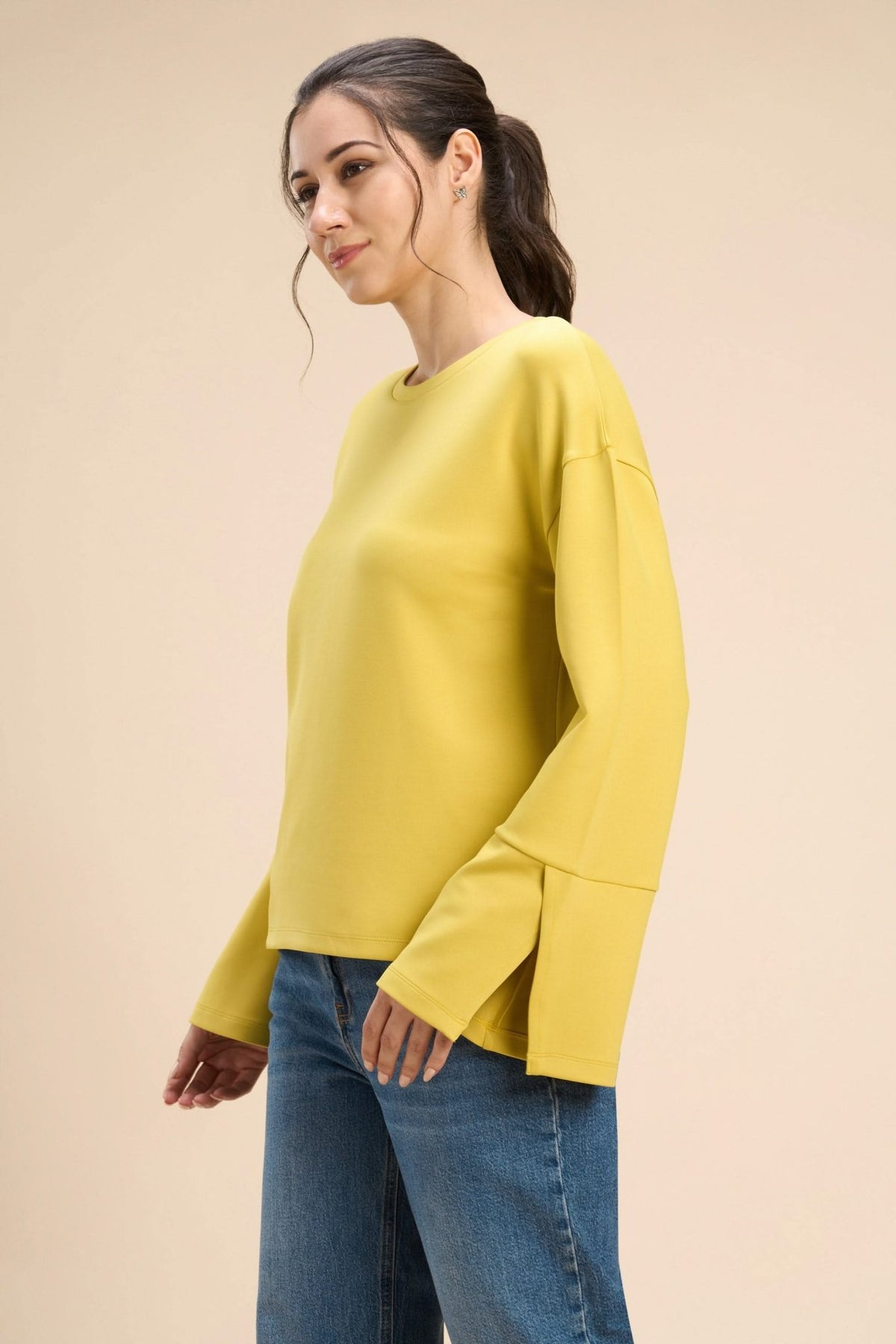 POLLY WIDE SLEEVED T-SHIRT WITH SLIT CUFFS - Sunday Story