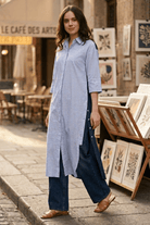 SABINA CONTRAST PANEL SHIRT DRESS - Sunday Story