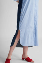 SABINA CONTRAST PANEL SHIRT DRESS - Sunday Story