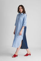 SABINA CONTRAST PANEL SHIRT DRESS - Sunday Story