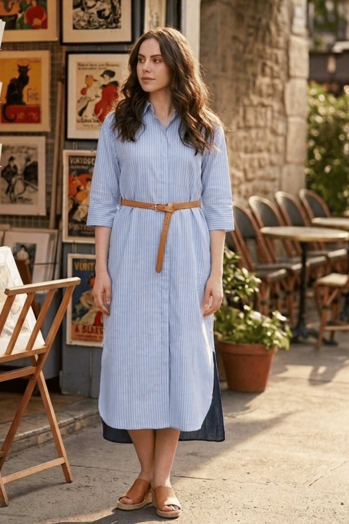 SABINA CONTRAST PANEL SHIRT DRESS - Sunday Story