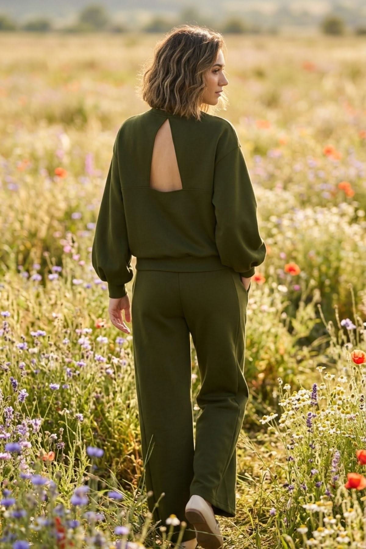 SANDRA JERSEY CO-ORD WITH A BACK CUTOUT - Sunday Story