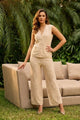 SARAH LACE JACQUARD KNITTED VEST CO-ORD SET