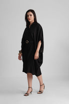 SHIRI RELAXED KAFTAN MIDI DRESS WITH ADJUSTABLE BELT - Sunday Story