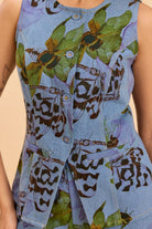 SUNNY PRINTED COTTON DENIM VEST AND PANTS CO-ORD SET - Sunday Story