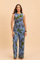 SUNNY PRINTED COTTON DENIM VEST AND PANTS CO-ORD SET