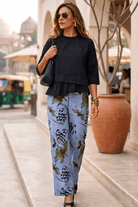 SUNNY PRINTED STRETCH COTTON DENIM PANTS - Sunday Story