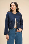 TAMMY CROPPED TWEED JACKET WITH DOUBLE POCKET DETAIL - Sunday Story