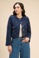 TAMMY CROPPED TWEED JACKET WITH DOUBLE POCKET DETAIL
