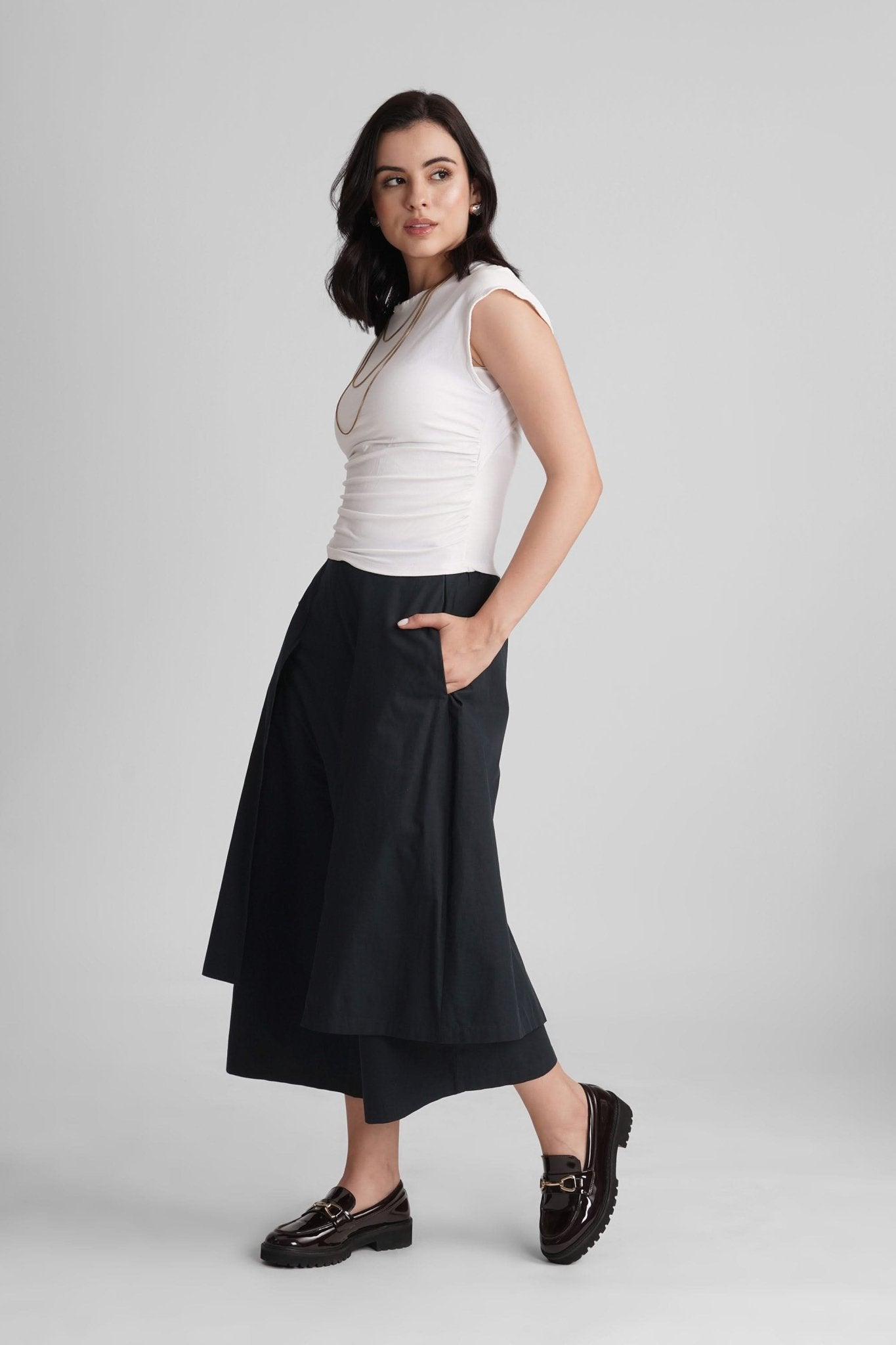 TOKYO PANELED WIDE ANKLE COTTON PANT - Sunday Story