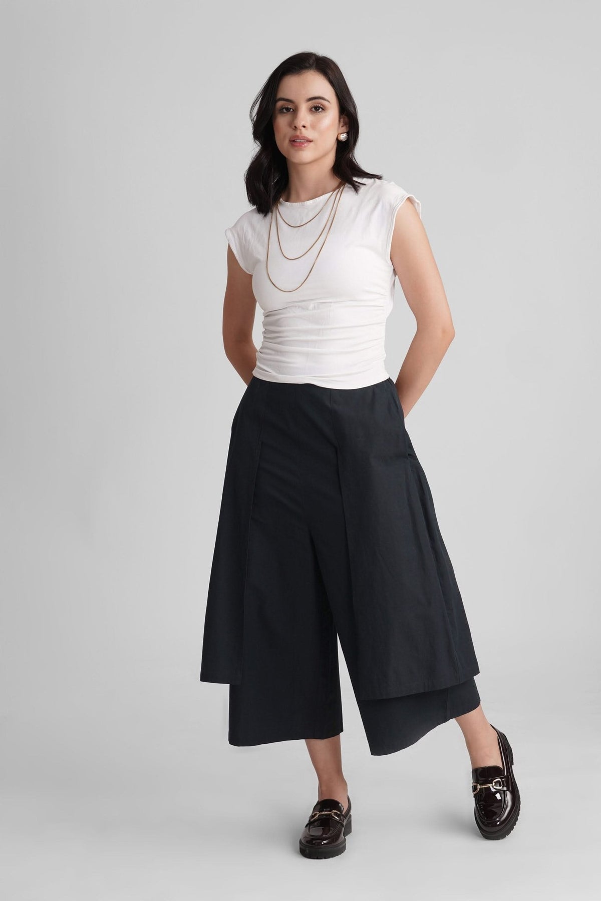 TOKYO PANELED WIDE ANKLE COTTON PANT - Sunday Story
