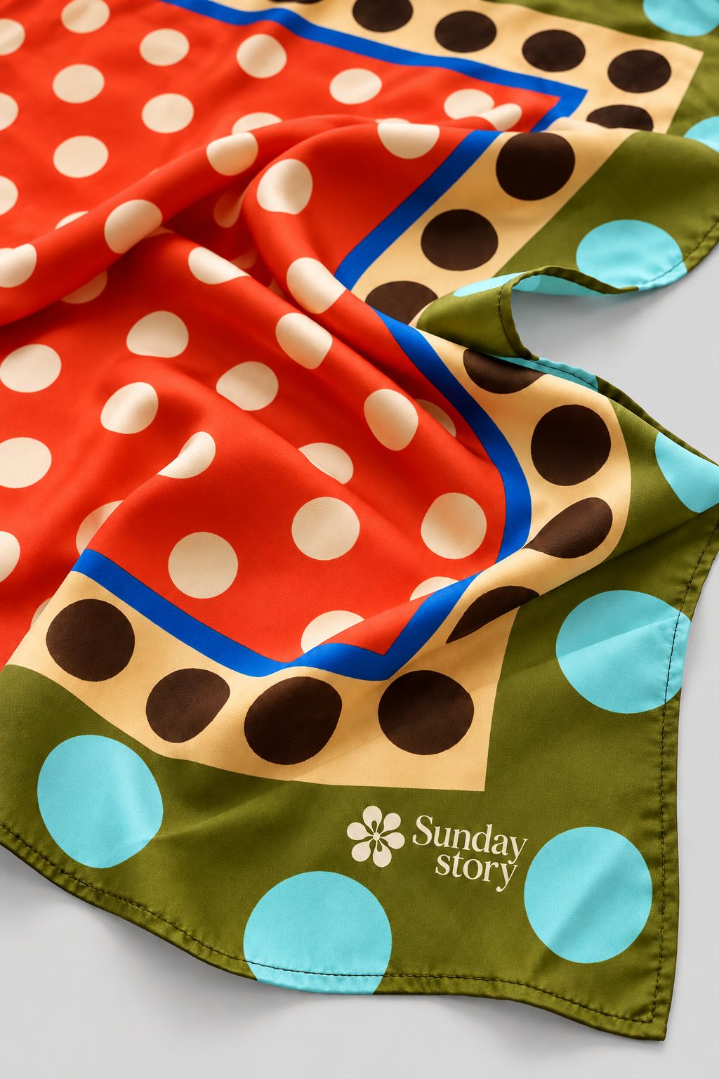 TRACY POLKA DOT PRINTED SCARF - Sunday Story