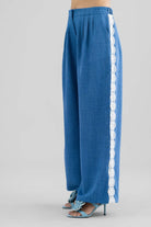 VELORA COORD SET WITH CONTRAST LACE DETAIL AND STATEMENT BUTTONS - Sunday Story