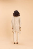 WINNY LACE JACQUARD FRONT OPEN KNITTED CAPE - Sunday Story